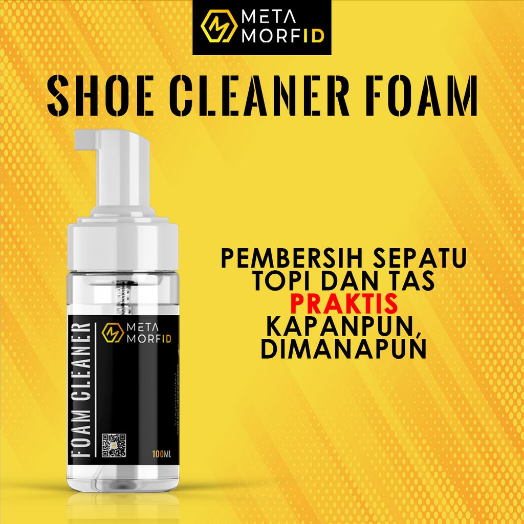 Metamorfid Foam Pembersih Sepatu/Tas Praktis Tanpa Air / Instant Foam Shoes Cleaner 100ml