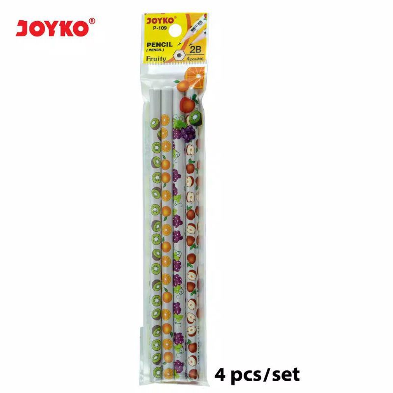 

Pencil Pensil Joyko P-109 2B Fruity 1 Set 4 Pcs