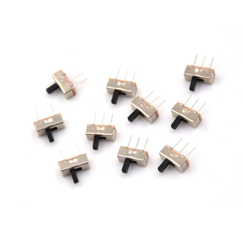 【XO*COD】30Pcs 2Position 4mm SPDT 1P2T 3 Pin PCB Panel Vertical Slide Switch New