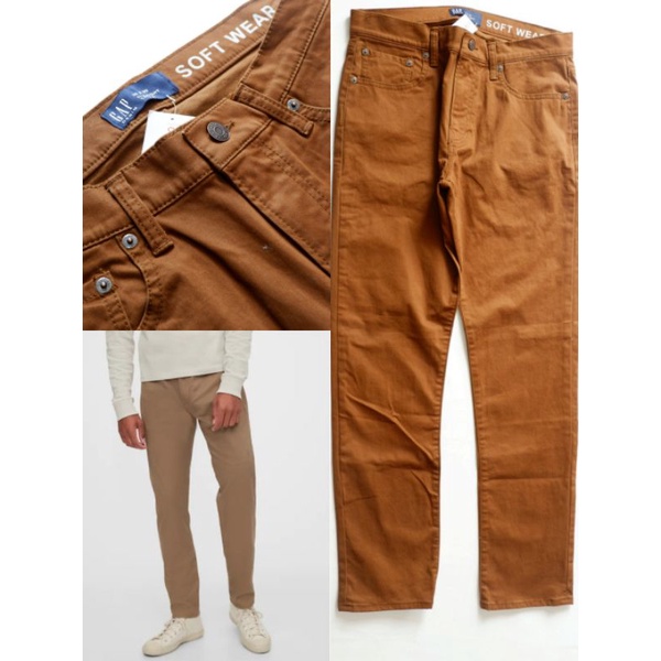 GAP Chino Pant Celana Chino Soft WArE Slim Taper Jeans - Celana Jeans Taper Pria