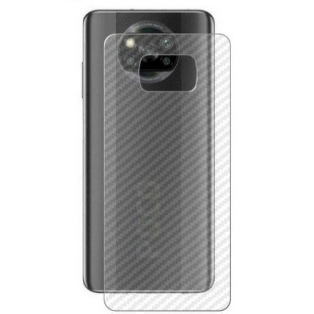 Garskin Carbon 3D POCO X3 BACK  Back Screen Protector Transparant Skin