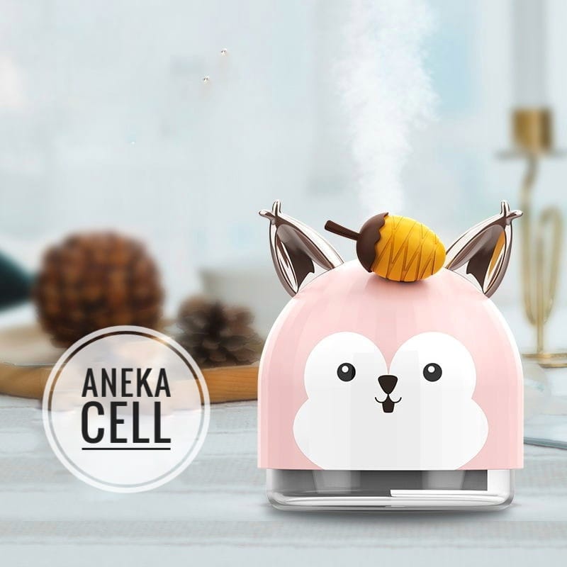 [TAFFWARE] Humidifier Aromatherapy Ultrasonic Pewangi Ruangan Air Diffuser Aroma Terapi Purifier Oil Nano Spray-Cute Tupai Pinus