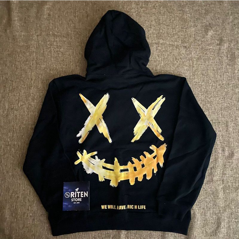 Ricky Is Clown Yellow Gradient Hoodie Black Original / RickyisClown