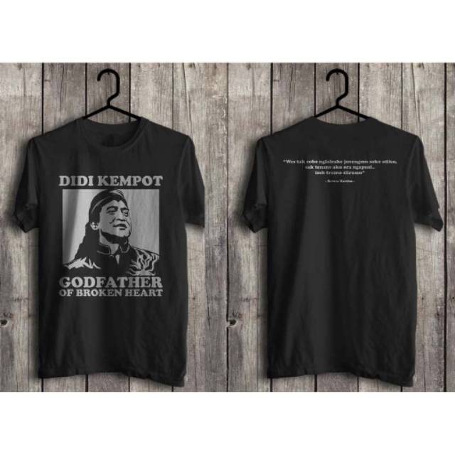 Kaos baju DIDI KEMPOT GODFATHER OF BROKEN HEART lagu campursari kata-kata jawa musik hitam 3XL - 4XL