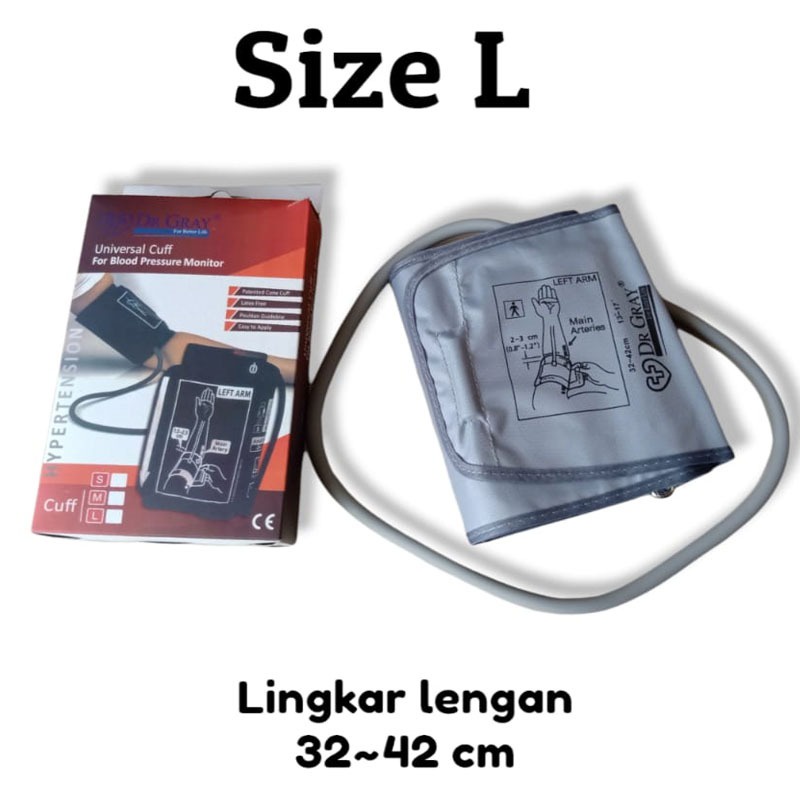 Manset tensimeter digital Dr Gray model rekat Selang 1 Ukuran L