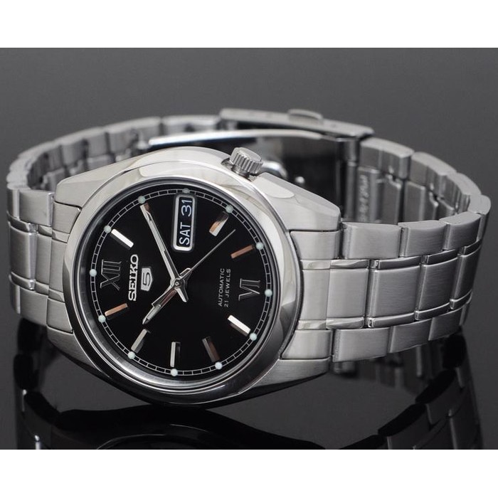 Seiko 5 SNKL55K1 Automatic Black Dial Jam Tangan Pria Original SNKL55