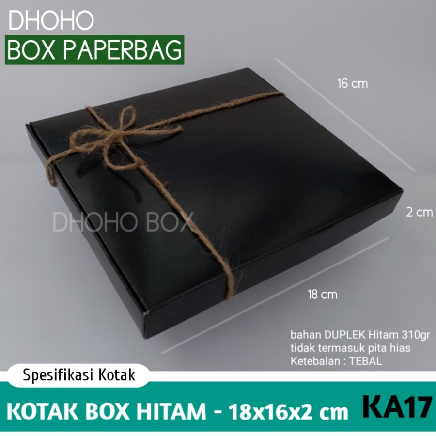 

ISI 36 BIJI kotak kado murah hitam18x16 ka17 | kardus box dus souvenir hampers