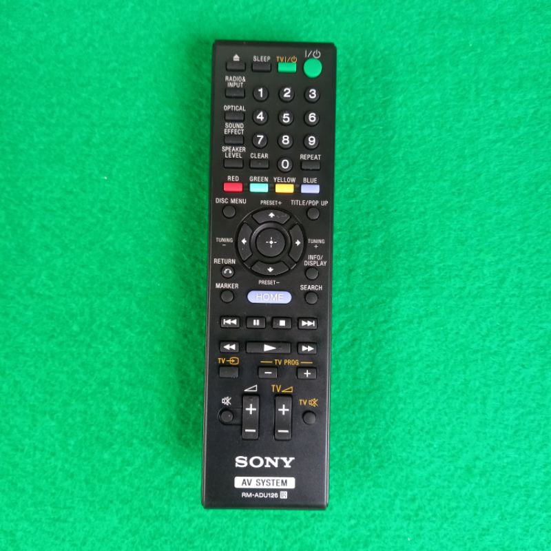 Remote SONY AV SYSTEM Home Theater Original Asli . RM - ADU126 .