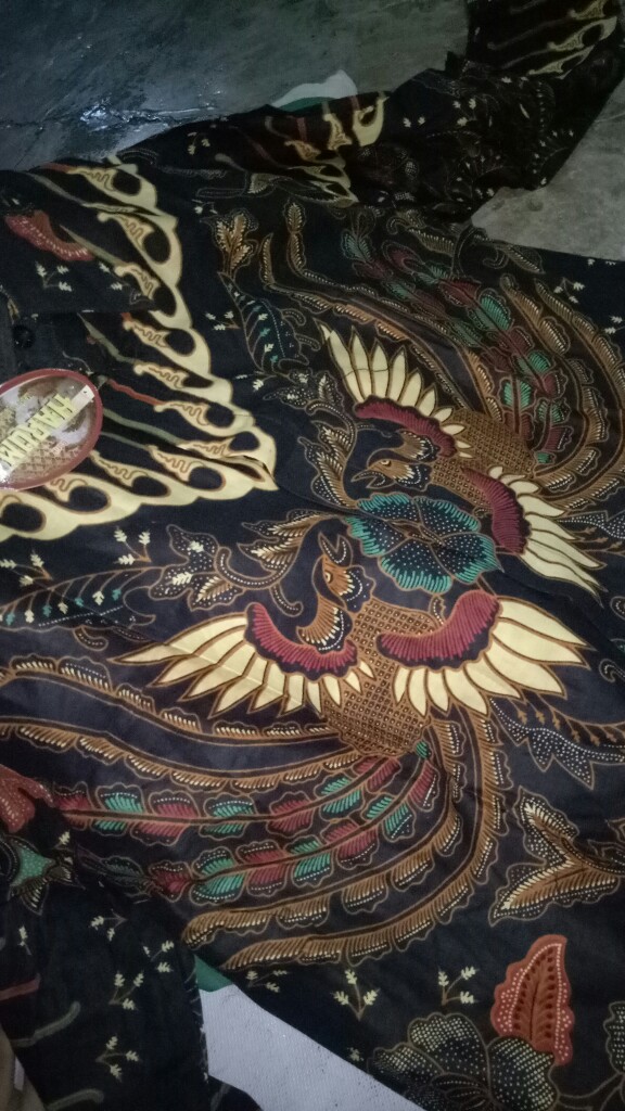 Kemeja Batik Pria Lengan Panjang Size M L Xl Xxl  Bswart Batik Hrb026 Kenongo Hem Panjang Padi