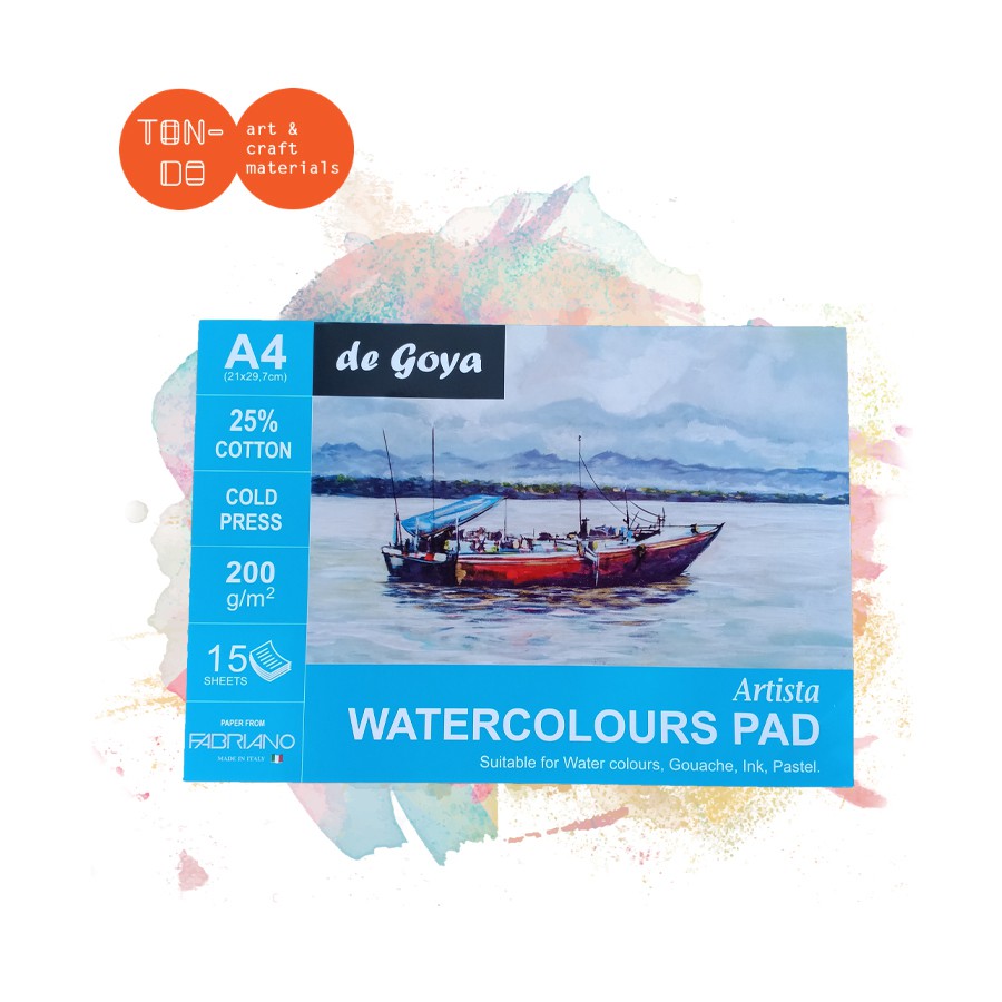 

DE GOYA WATERCOLOURS PAD A4 200GSM COLD PRESS 15 SHEETS