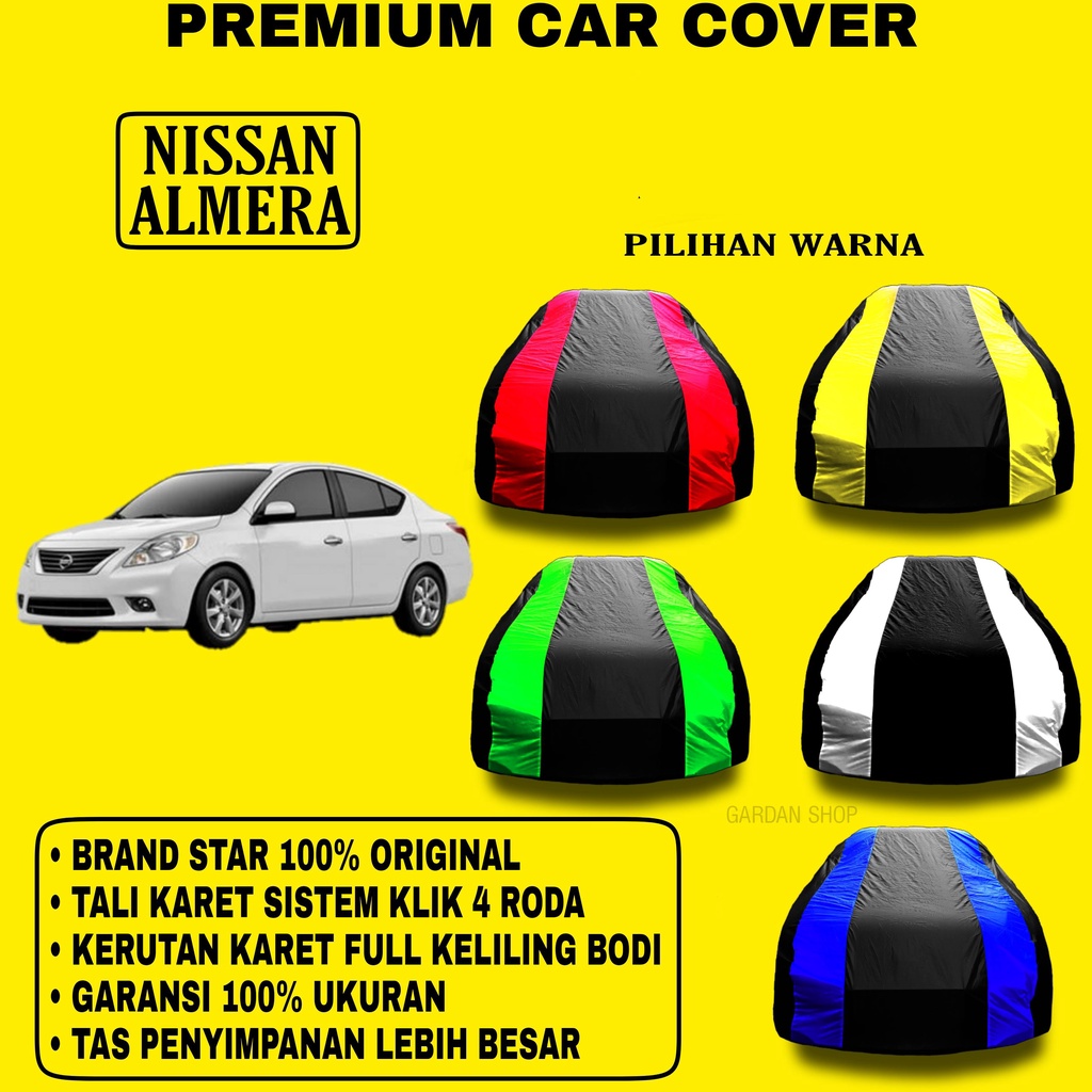 Body Cover NISSAN ALMERA Garis 2 WARNA Penutup Pelindung Bodi Mobil Nissan Almera PREMIUM