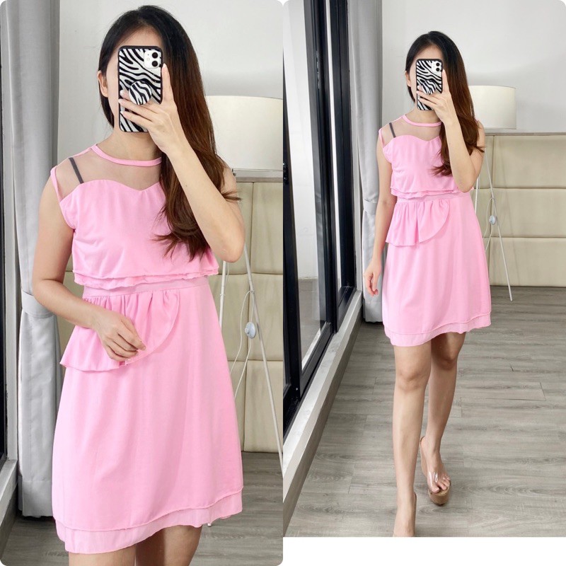 fashion dress wanita / dress pink / dress wanita