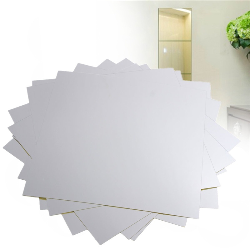 9 PCS Sticker Cermin Dinding / Wall Sticker Dekorasi Dinding 3D Model Square Mirror - Q353