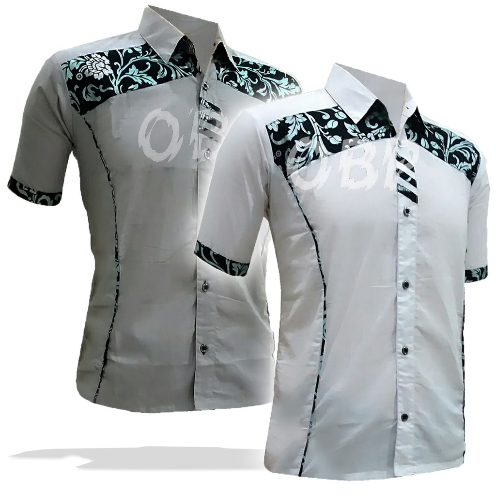 pakaian muslim cowo cowok / Batik Pria Kemeja Batik Pria Modern Lengan Pendek Exclusive Kertabumi