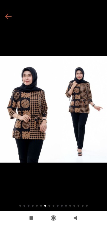 Atasan Batik Wanita Kerja Kantor Termurah Batik Pekalongan Size M L Xl Baju Batik Cewek