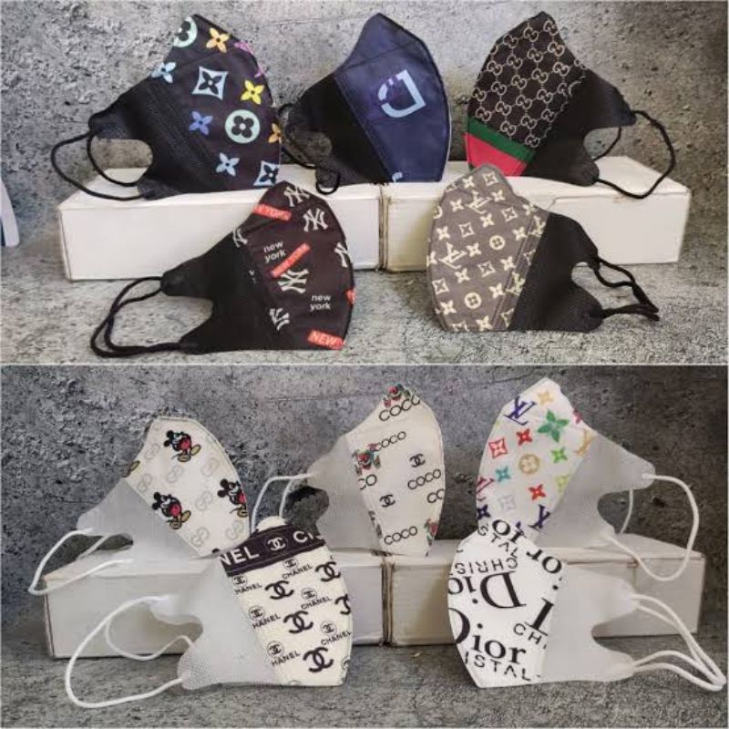 masker duckbill branded/masker duckbill garis