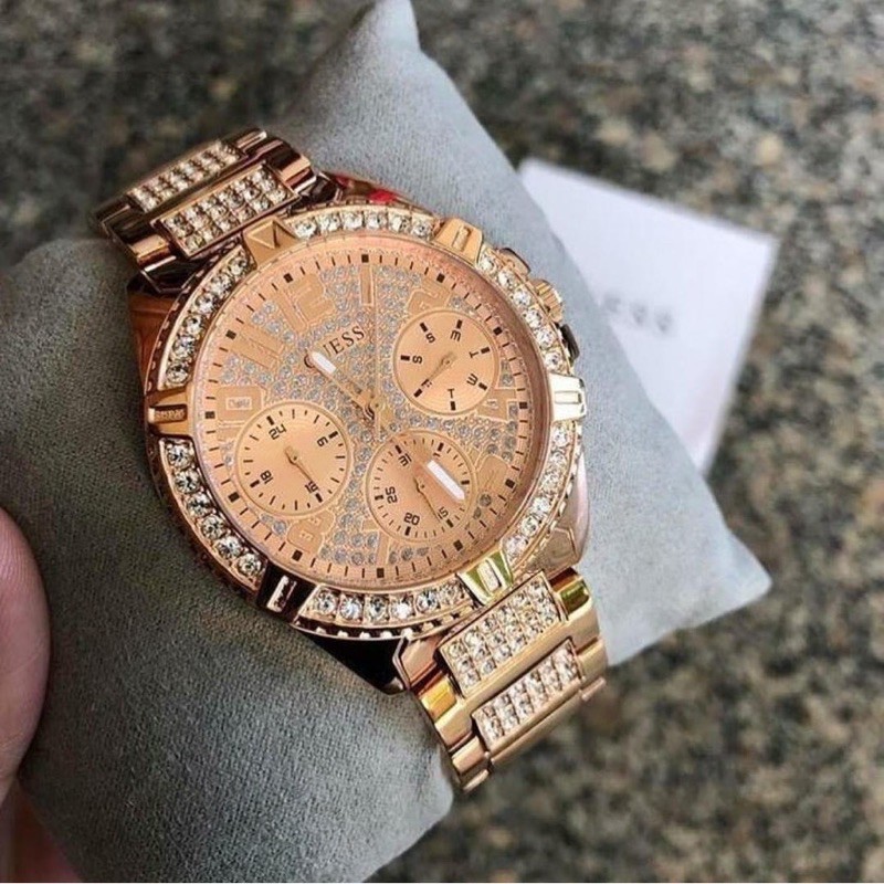 Original 100% Guess Watch Bedazzle Rosegold W1156L3