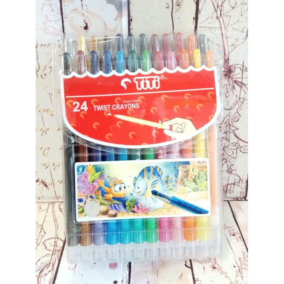 

DISKON Crayon Titi Putar 24 Warna