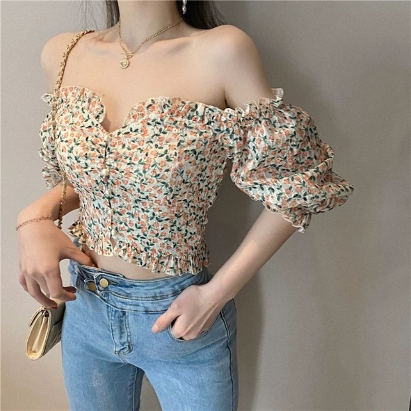 MDLV ~ 2411# Clarabelle Off Shoulder top Sabrina Top Atasan Sabrina Fashion Import