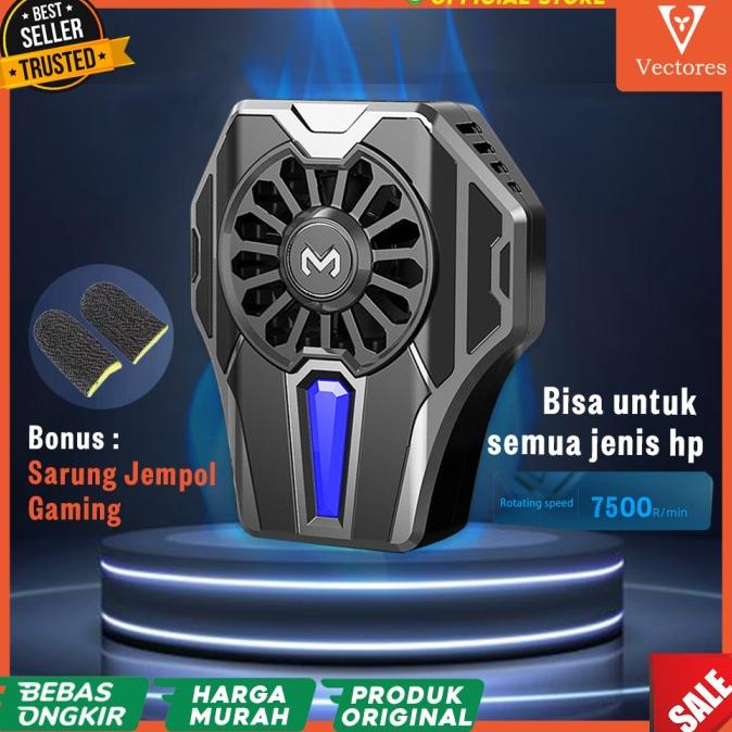 Kualitas terbaik] Original Pendingin Handphone HP Untuk Gaming Cooling Fan Hitam