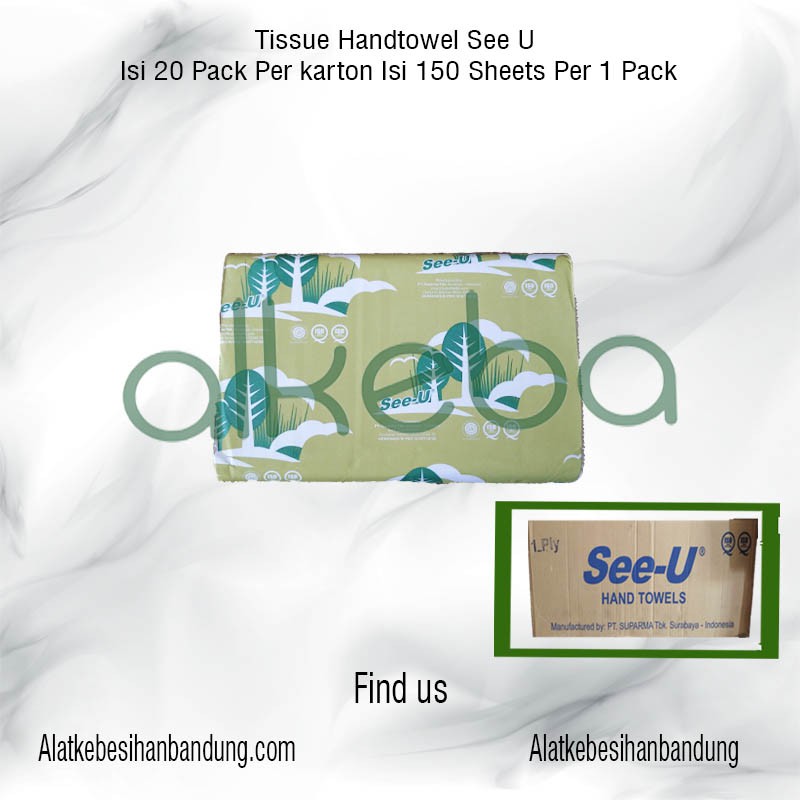 SEE-U tissue multifold Handtowel 150s 1 ply per dus isi 20 pack