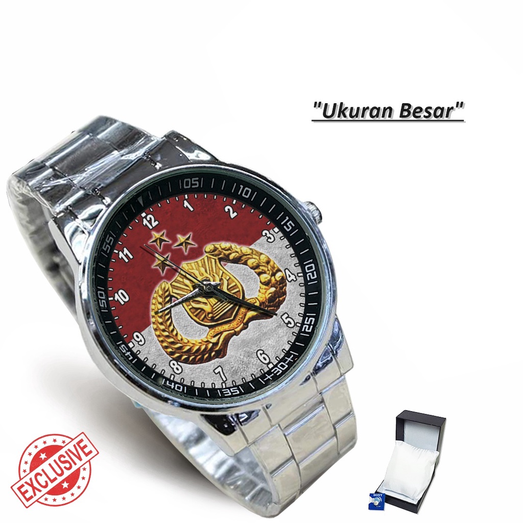 Jam Tangan Rantai Couple LAMBANG POLRI - 01 (Limited Edition)