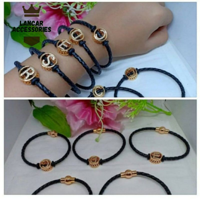 Gelang Tali Wanita Inisial Huruf Liontin Xuping Untuk Anak Dan Dewasa Nama Couple Pasangan