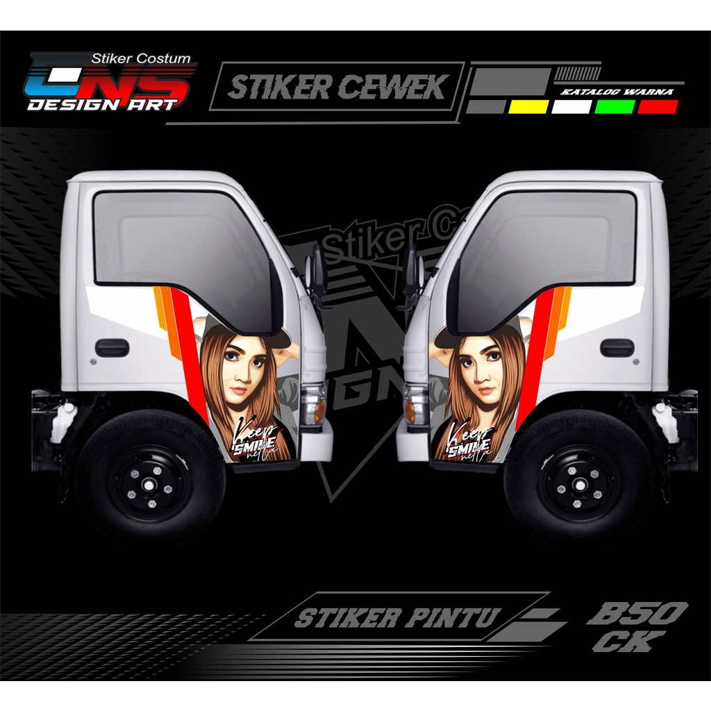 stiker pintu kabin elf/truk/canter stiker variasi pintu mobil elf/ truk/canter stiker pintu pickup s