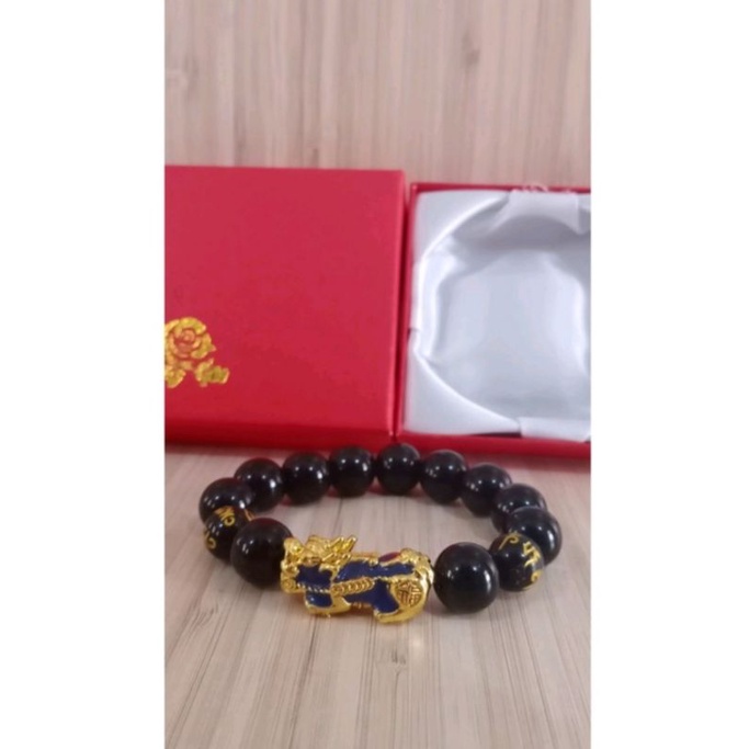 Gelang Batu Black variasi Pixiu 3D