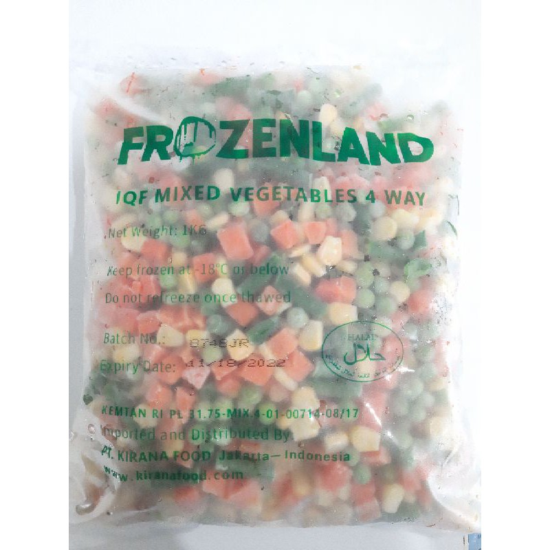 

Frozenland Mixed Vegetables 3 way | Sayuran Beku