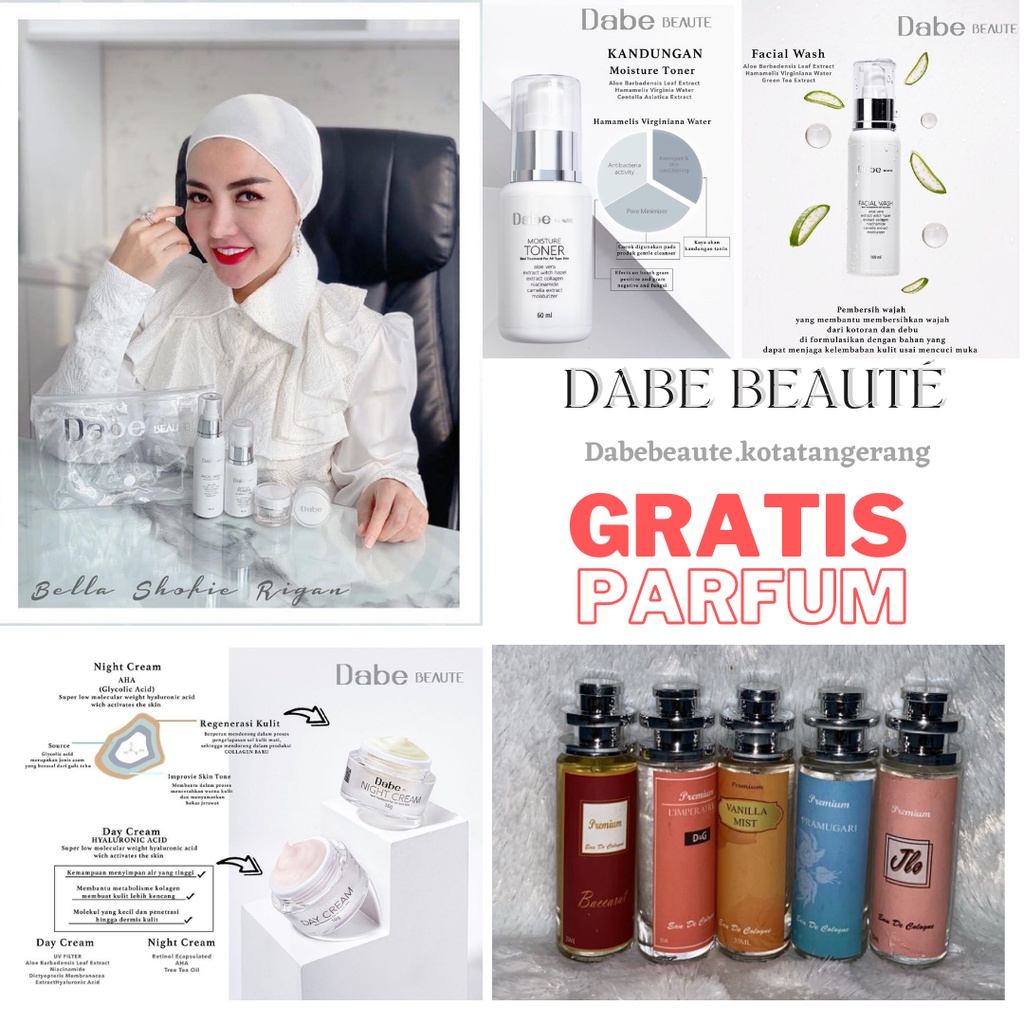 DABE BEAUTE/DABEBEAUTE GRATIS PARFUM skincare viral tiktok wajah glowing ecer/agen/dropship/reseler
