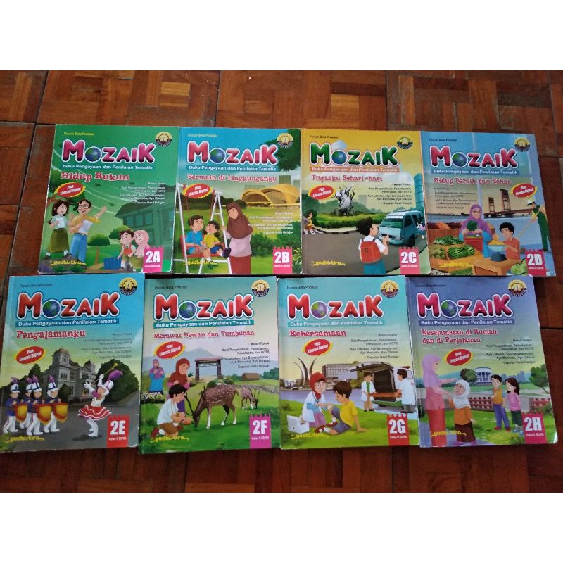

Buku bekas Teks Tematik Mozaik kelas 2 A-H ( 1 Set ) 8 Buku
