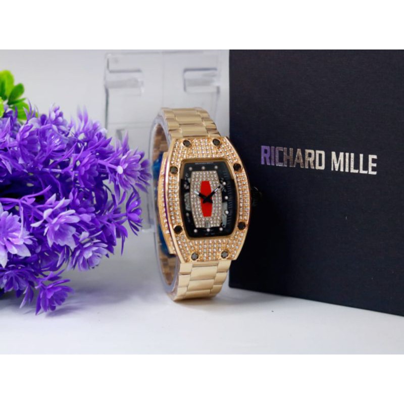 Jam Tangan Wanita Richard Mile RM 0229 Full Mata Stainless Tanggal Aktif - Free Box Batre Cadangan