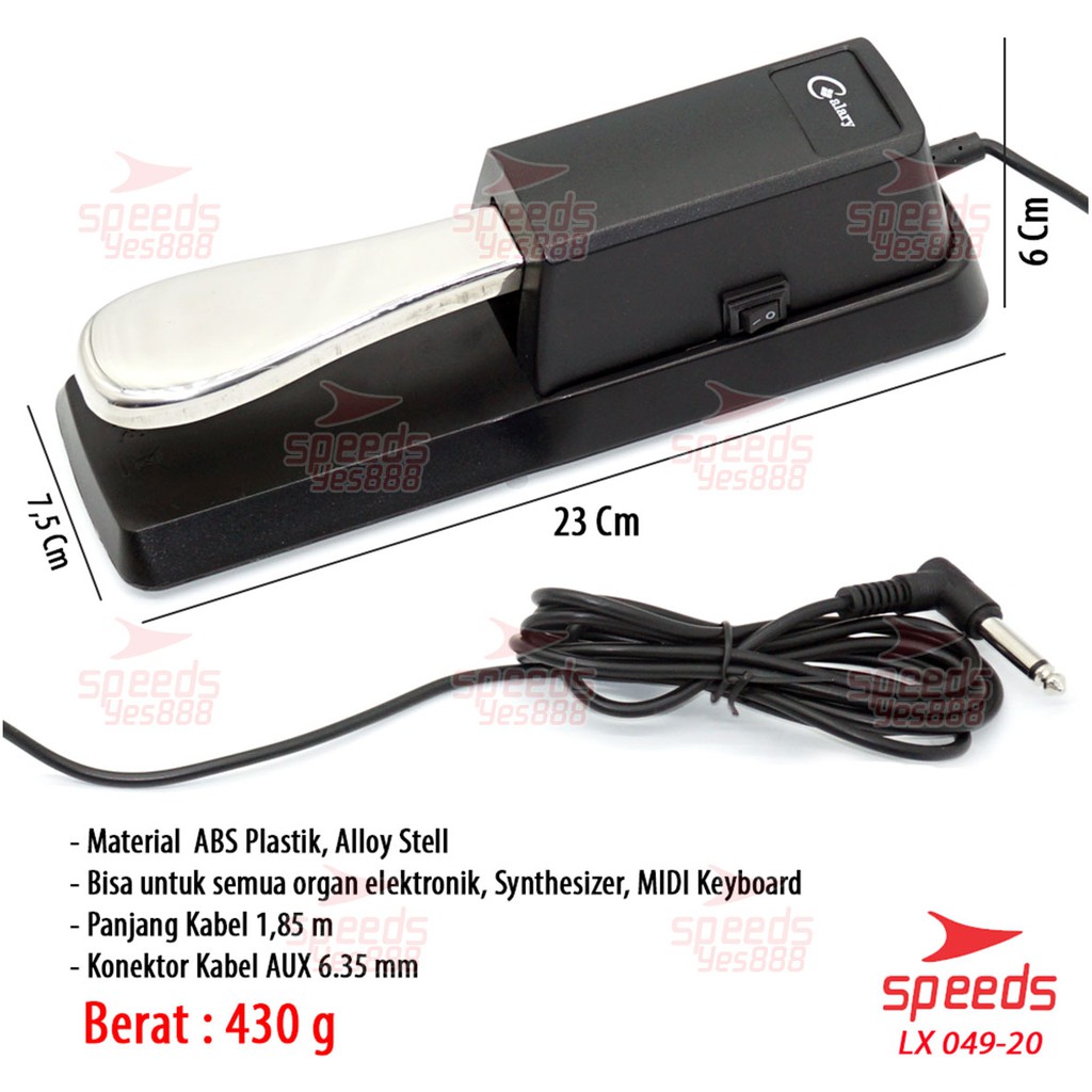 Image of SPEEDS Alat Musik Sustain Pedal Keyboard Untuk Piano Elektrik 049-20 #1
