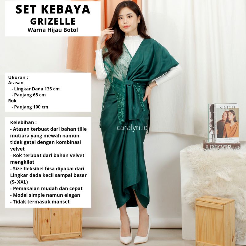 SET KEBAYA GRIZELLE ATASAN DAN ROK KEKINIAN