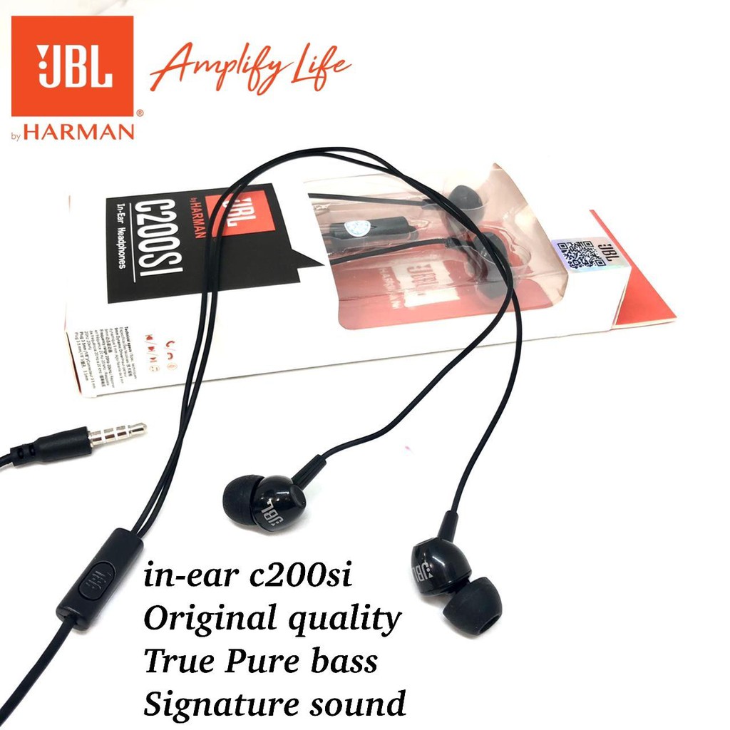 EARPHONE HEADSET JB1 C200si Hi Fi High Resolution Bass Stereo In-Ear Earphone