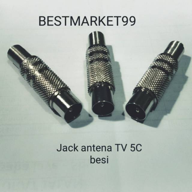 Jack TV / Jack 5C Besi (male) / soket (female) antenna TV 5C Besi Kwalitas Bagus  bisa pilih di menu cekout harga / 10 pc