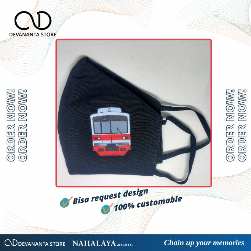Masker Kain 3 Lapis KRL TM05 Livery Baru