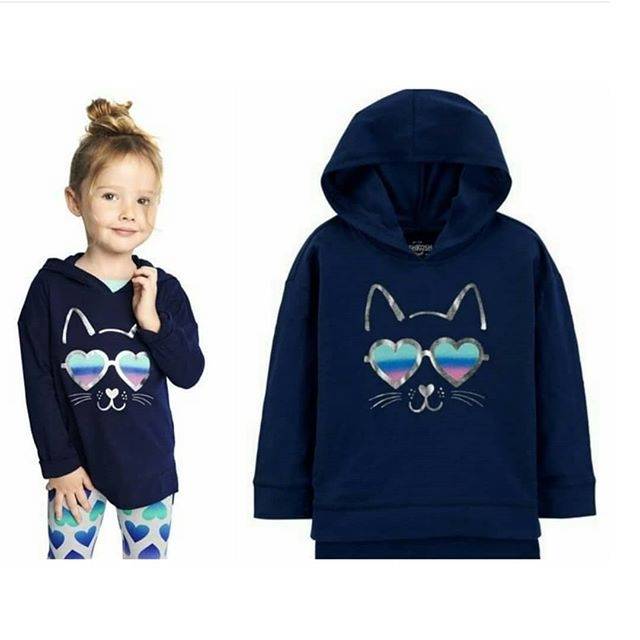 Baju Tunic Hoodie Anak Perempuan Oshkosh