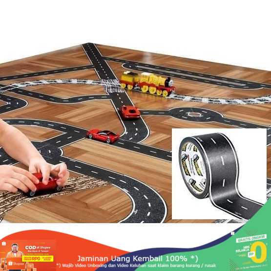 (BISA COD) RVOSTR UHOME Lakban Lintasan Mainan Anak Play Tape Road 48mm - HX-6005