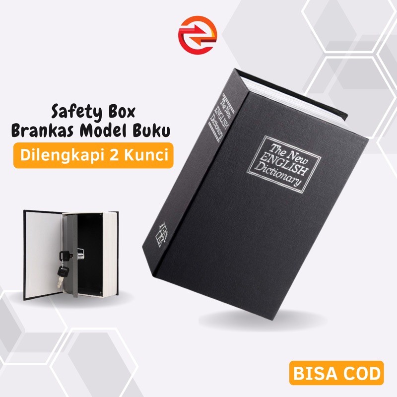 Brankas Model Buku Kamus Kotak Penyimpanan Safety Box