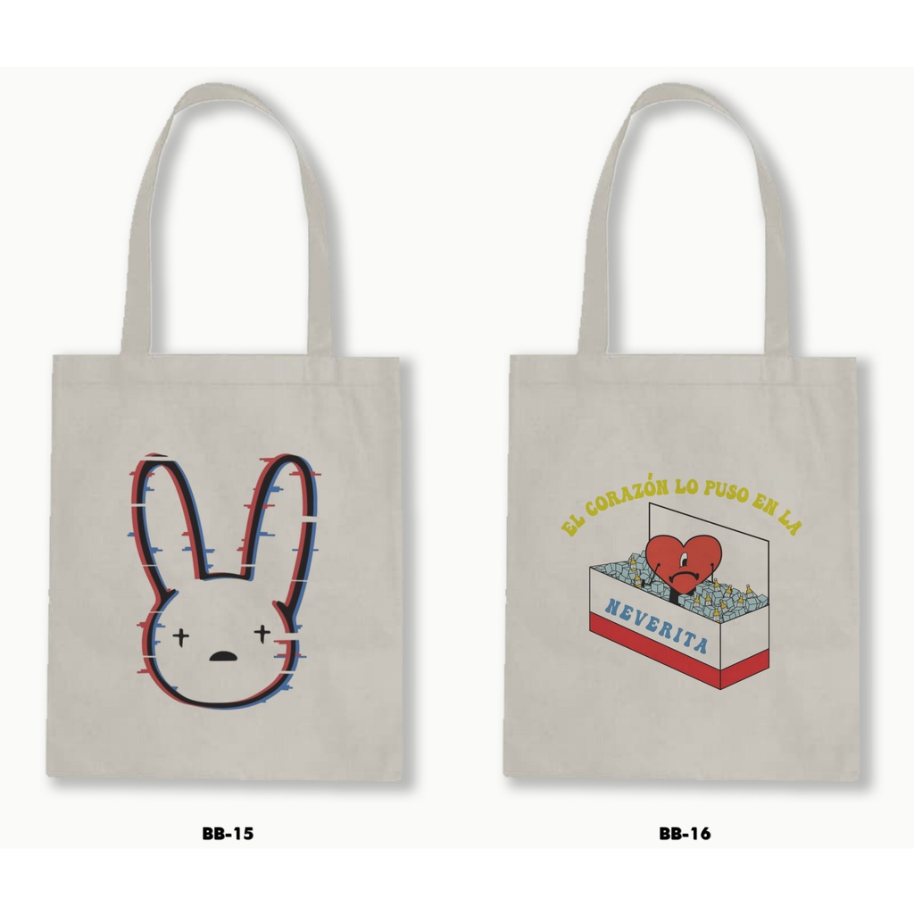 TOTE BAG BLACU - BAD BUNNY .01