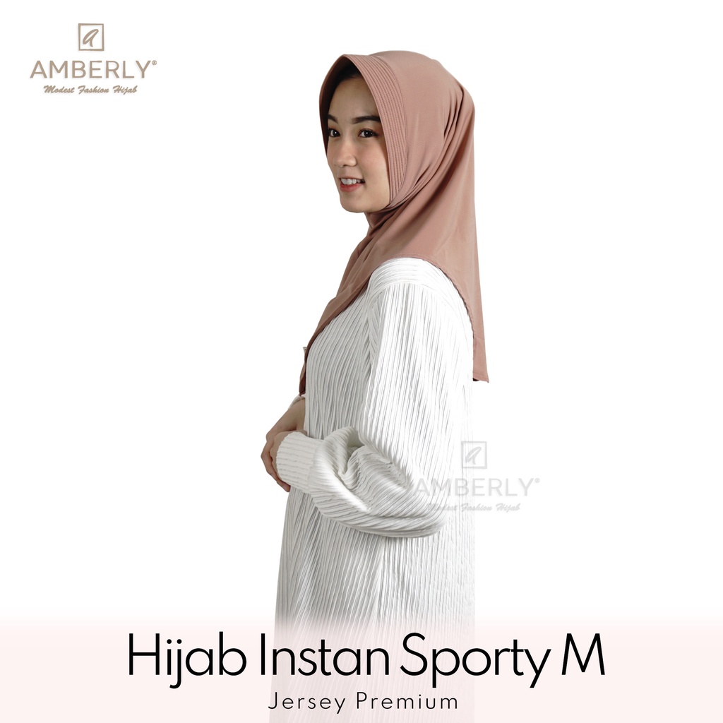 AmberlyHijab Sporty M Jilbab Instan Bahan Jersey Premium