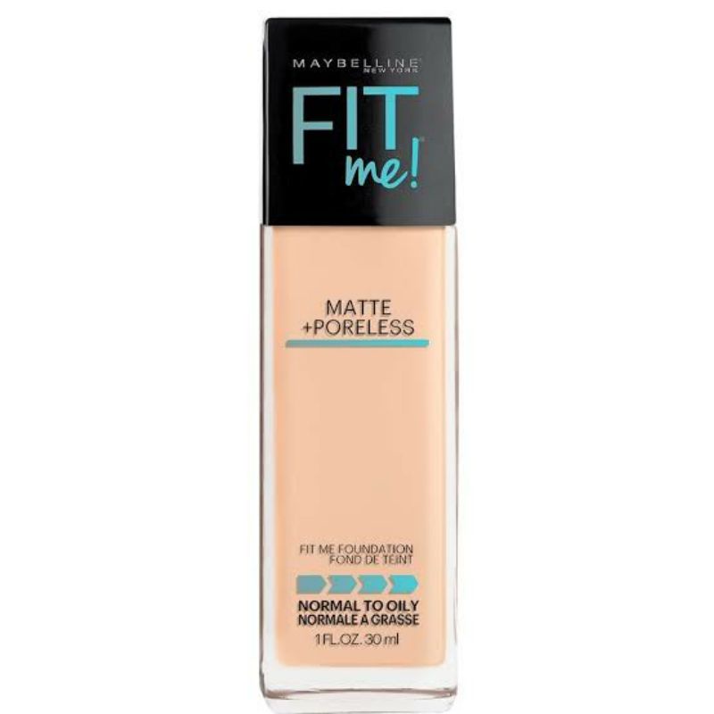 MAYBELLINE Fit Me Matte + Poreless Liquid Foundation - Maybelline Liquid Foundation , Maybelline Fit