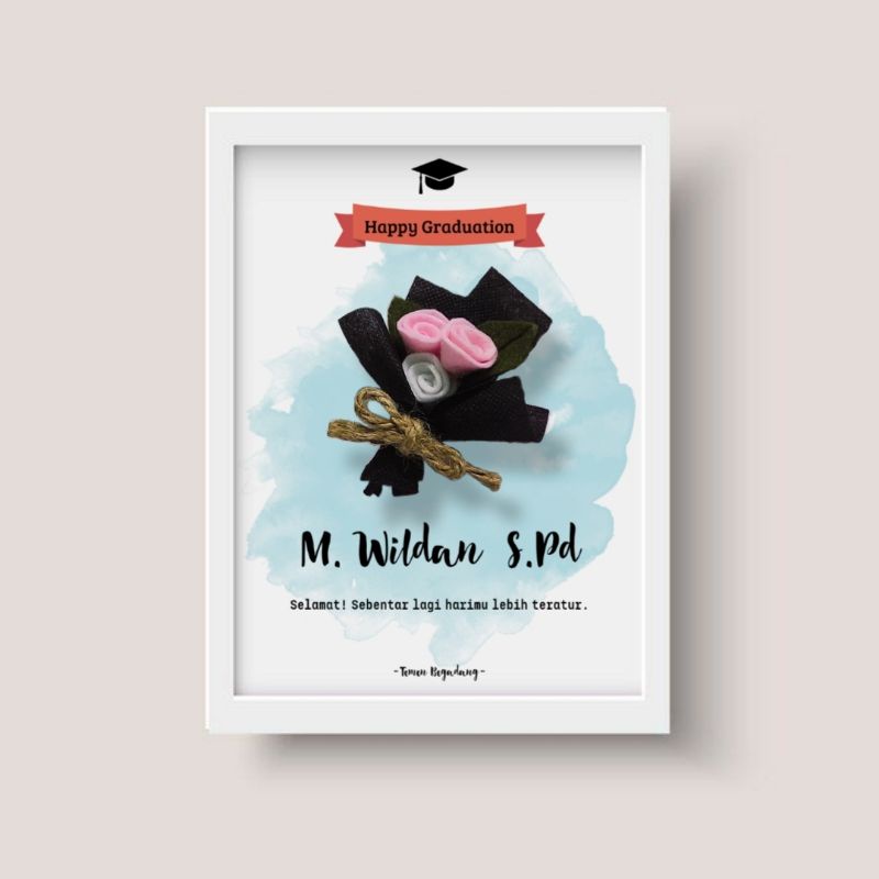Frame 6R Kado Wisuda/Pernikahan/ Sehari Jadi Graduation/Wedding/Anniversary