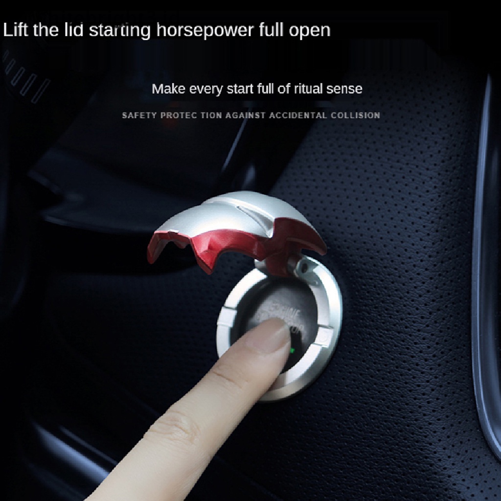 (whitebright3.id) Stiker Dekorasi Tombol Start Starter Mobil Satu Tombol