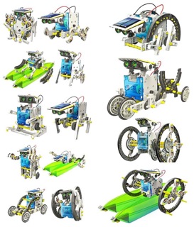 Mainan Edukasi DIY Kit Solar Robot 14 In 1 Wall-E | Shopee