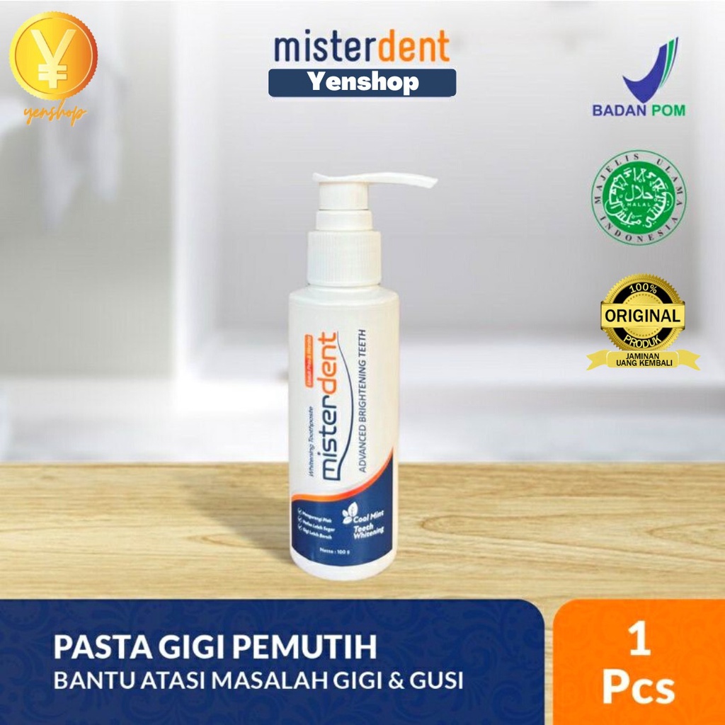 MISTERDENT Original Brightening untuk Pemutih Gigi Dan Mencerahkan Gigi Isi