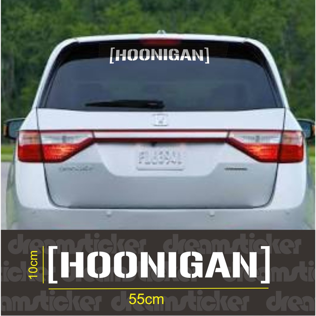 Sticker Kaca Belakang Mobil HOONIGAN Cutting Stiker Variasi Mobil