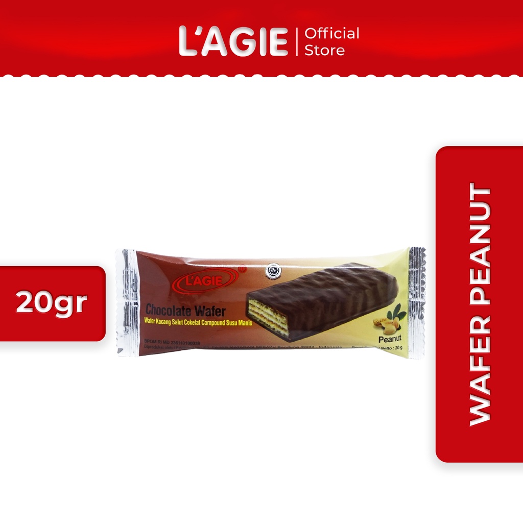 

Lagie Coklat Wafer Peanut 20gr